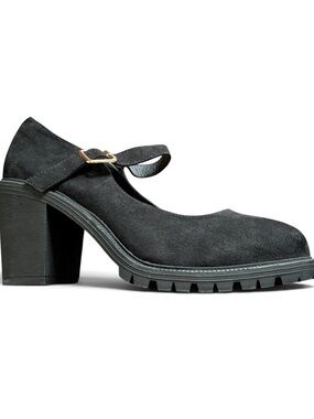 TORRID Black Suede Mary Jane Block Heel Size 10.5WW